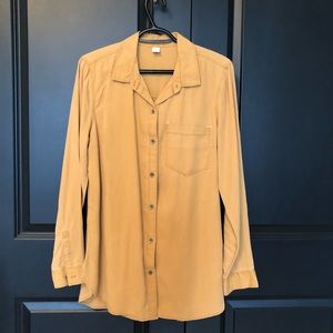 Mustard Yellow Demin Button Up Shirt
